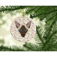 thumbnail image 2 of Siamese Modern Cat Christmas Ceramic Ornament 2.8 in x 2.8 in, 2 of 3