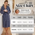 thumbnail image 3 of HEARTNICE Womens Hooded Fleece Robe, Long Fluffy Thick Warm Plush Bathrobe,(Black,L-XL), 3 of 6
