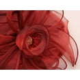 thumbnail image 4 of Organza Fascinator Hat - Women's Wide Brim Church Bridal Tea Party Wedding Hat, 4 of 5