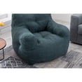 thumbnail image 3 of Plush Soft Tufted Foam Bean Bag Chair Teddy Fabric Green, 3 of 17