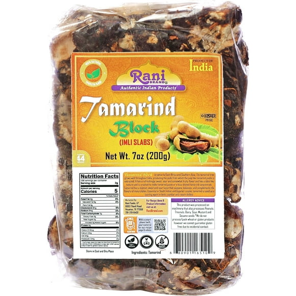 Rani Tamarind Block (Imli Slab) 7oz (200g) ~ All Natural | No added sugar | Vegan | Gluten Friendly | NON-GMO | Kosher | Indian Origin