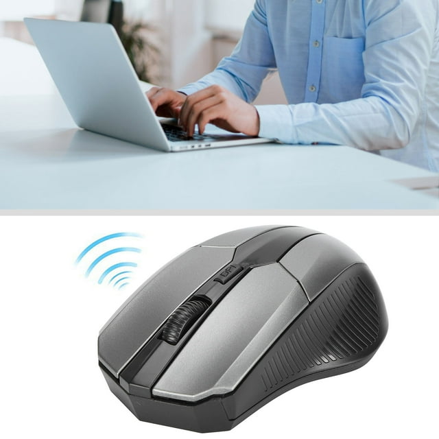 Mouse, Ergonomic 2.4G Laptop Mouse with Smart Mini Receiver, Accurate Optical Positioning, ABS Material