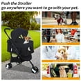 thumbnail image 6 of Dkeli 4 Wheels Dog Stroller Folding Pet Stroller Cat Stroller for Medium Dogs with Detachable Carrier, Black, 6 of 8