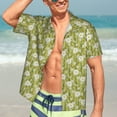 thumbnail image 7 of Fuzoiu Daisies Flowers Print Hawaiian Shirt for Men, Summer Beach Casual Short Sleeve Button Down Shirts, Men’s Beach Summer Shirts with Pocket,Medium, 7 of 7