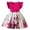 Pink, variant on Toddler Girls Summer Dresses Children Fly Sleeve Cartoon Prints Bowknot Clothes Vacation Dress Size 4-5T