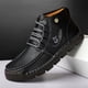 thumbnail image 5 of Zapatos informales para hombre, zapatos de cuero de caña alta, botas de hombre de gran tamaño a la moda, zapatos de conducción transpirables para hombre, tendencia Wmkox8yii 123q1385, 5 of 9
