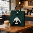 thumbnail image 6 of Women Canvas Tote Bag, Cute Panda Handbags, Casual Shoulder Work Bag for Shopping Travel Work (1PC, Army Green), 6 of 9