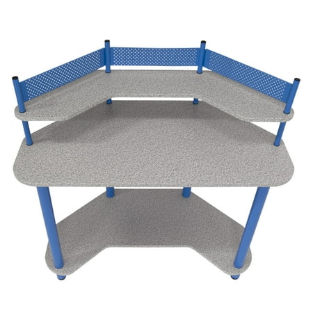 Calico Designs - Study Corner Computer Desk - Blue/Gray