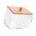 thumbnail image 2 of HAMPPLIES Cotton Swab Holder Cotton Buds Container Transparent View 1Pack, 2 of 7