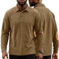 thumbnail image 4 of Admvng Mens Corduroy Sweatshirt Lapel Long Sleeve Casual Pullover, 4 of 9
