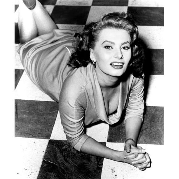Collection Everett EVCPBDSOLOEC187HLARGE Sophia Loren Circa Impression Photo des Années 1950, 16 x 20 - Grande