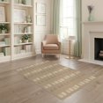 thumbnail image 2 of ODIKA 4'x6' Ivory Beige Geometric Pattern Design Washable Area Rug Modern Abstract Shapes with Antique Flair for Dorm Room, Small Living Stain Resistant Low Profile, Easy Care, 2 of 7