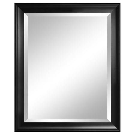 Symphony Black Beveled Wall Mirror - 28W x 34H in.