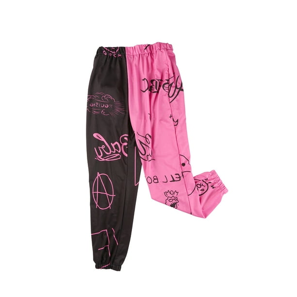 Douhoow Women Loose Sweatpants Trendy Printed Elastic Waist Color Jogger  Pants