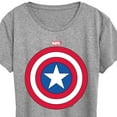 thumbnail image 3 of Marvel Captain America - Logo Shield - Women's Short Sleeve Graphic T-Shirt, 3 of 5
