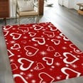 thumbnail image 3 of Area Rug 48×72in, Red Love Valentine's Day Watercolor Heart Floor Carpet Living Room Rug, Romance Glow Stars Seamless Non-Slip Welcome Mat Indoor Rugs for Bedroom Dining Room, 3 of 9