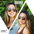 thumbnail image 4 of OWL Aviator Sunglasses Gold Metal Frame for Men and Women, 4 of 5