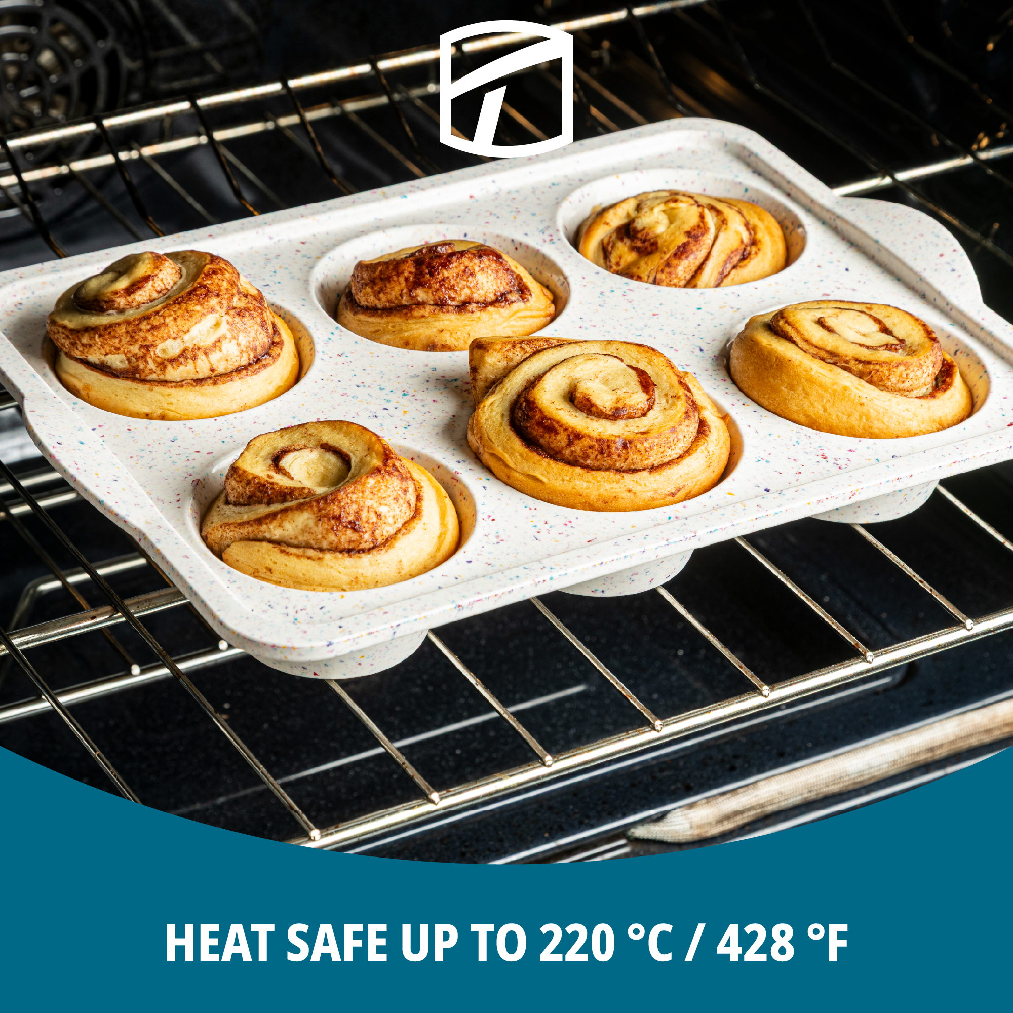 Trudeau 6-Cup Jumbo Silicone Muffin Pan With Steel Frame photo 7