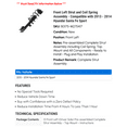 thumbnail image 2 of Front Left Strut and Coil Spring Assembly - Compatible with 2013 - 2014 Hyundai Santa Fe Sport, 2 of 2