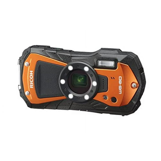 Ricoh WG-80 Appareil Photo Numérique Orange Étanche Antichoc Antigel Anti-Écrasement (Modèle International)