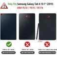 thumbnail image 5 of Fintie Silicone Case for Samsung Galaxy Tab A 10.1 2019 Model SM-T510/T515/T517, Honey Comb Series Kids Friendly Light Weight Shock Proof Protective Cover, Black, 5 of 7