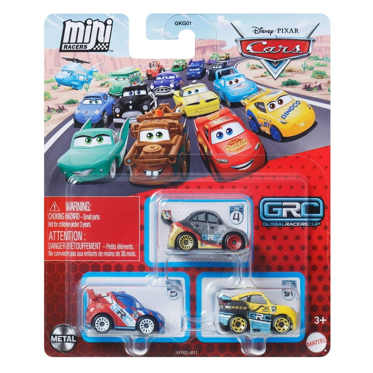 【新作入荷!!】 Disney and Pixar Cars Mini Racers 3-Pack, Set of 3 Toy ミニカー
