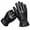 020-black, variant on Omlopp Kids' Genuine Sheepskin Leather Winter Gloves, Warm Gloves for Boys and Girls, Soft Cold Weather Handwear