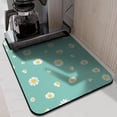 thumbnail image 2 of Washable Rubber Daisy Cute Floral Dish Drying Mats for Kitchen Counter Home Large Coffee Bar Pad Accessories and Decor for Utensils Stemware 18''x24'', 2 of 7