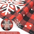 thumbnail image 5 of DriftAway Red Buffalo Plaid Christmas Placemats Set of 2 Linen Snowflake Place Mats for Dining Table Xmas Washable Table Mats Winter Holiday Kitchen Christmas Mats for Table Decor Country 12 x 18 Inch, 5 of 7