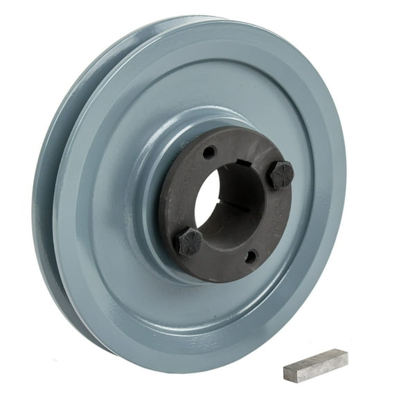 BK52H Cast Iron 5" Single Groove Pulley for B Section V Belt 5L with 1-3/8" Sheave Bushing