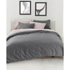 Lacoste Home Relaxed and Washed Castle Rock Duvet Set, Give Your Bedroom a Relaxed, Yet Modern Update, Twin/Twin XL, Light Gray