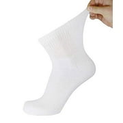 Big and Tall Diabetic Neuropathy Ankle Socks, King Size Mens Athletic Quarter Socks (Size: 13-16)