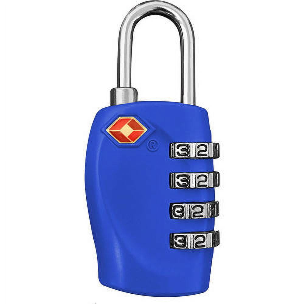TraverGo 4 Digit Combination Lock, Blue TR1140BL