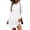 White #22, variant on Women Hooded Drawstring Ruffle Hem Sweatshirt Mini Dress, Long Sleeve Loose A-Line Pullover Casual Dress For Summer Fall 2XL