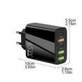 thumbnail image 2 of 65W Fast Charging Wall Charger - 3-USB Port EU/UK/US Plug, Power Delivery for Phones/Tablets/Laptops, 2 of 5