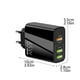 thumbnail image 2 of Cargador de pared de carga rápida PD65W 5V4A con adaptador de enchufe UE/Reino Unido/EE. UU. y 3 puertos USB, 2 of 6