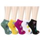 thumbnail image 2 of 5 pares de calcetines tobilleros divertidos y novedosos para mujer y niña, bonitos calcetines coloridos de dibujos animados de animales florales de algodón, calcetines cortos de corte bajo,, 2 of 5