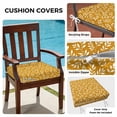 thumbnail image 3 of Outdoor Patio Cushion Covers 4 Pack Mustard Yellow Eucalyptus Leaves Patio Chair Cushion Covers Botanical Vine Branches Farm Waterproof Outdoor Seat Cushion Covers for Patio Furniture 20"x18", 3 of 9