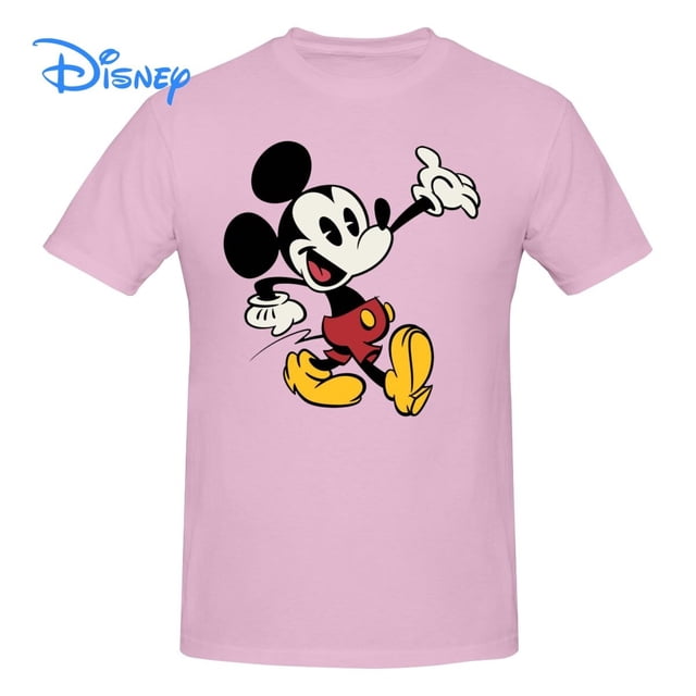 Disney Mickey Mouse Cartoon Creative T shirt Harajuku Short Sleeve T-shirt 100% Cotton Graphics Tshirt Brands Tee Top5XL Gao Jinjia LED