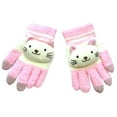 thumbnail image 2 of Dyfzdhu Adult Winter Warm Knitted wapiti Animails Thickening Screen Cute Gloves Pink, 2 of 3
