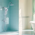 thumbnail image 6 of Wowow Wall Bar Shower Kit 1-Spray, 8 in. Round Rain Shower Head with Hand Shower in Polished Chrome (Valve Not Included), 6 of 8