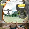 thumbnail image 4 of GVDV Camping Fan with LED Lantern, 20000mAh Portable Battery Operated Outdoor Fan, Personal Rechargeable Desk Fan for Travel, Hiking, Fishing, Picnic, Yellow, 4 of 7