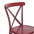 thumbnail image 5 of DecMode 19"W, 35"H Metal Farmhouse Outdoor Dining Chair, Red, 2-Piece, 5 of 10