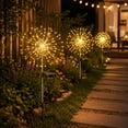 thumbnail image 5 of Hulucky Outdoor Solar Lights, 27.56in 200LED Waterproof Garden Lights Decor for Outside Fireworks Lights Solar Powered for Yard, Patio, Pathway, Walkway, Balcony, 5 of 9