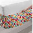 thumbnail image 2 of Party Bed Skirt, Children Balloons in Different Tones Pastel Celebration Birthday Kids Joyful Theme, Elastic Bedskirt Dust Ruffle Wrap Around for Bedding Decor, 4 Sizes, Multicolor, by Ambesonne, 2 of 2