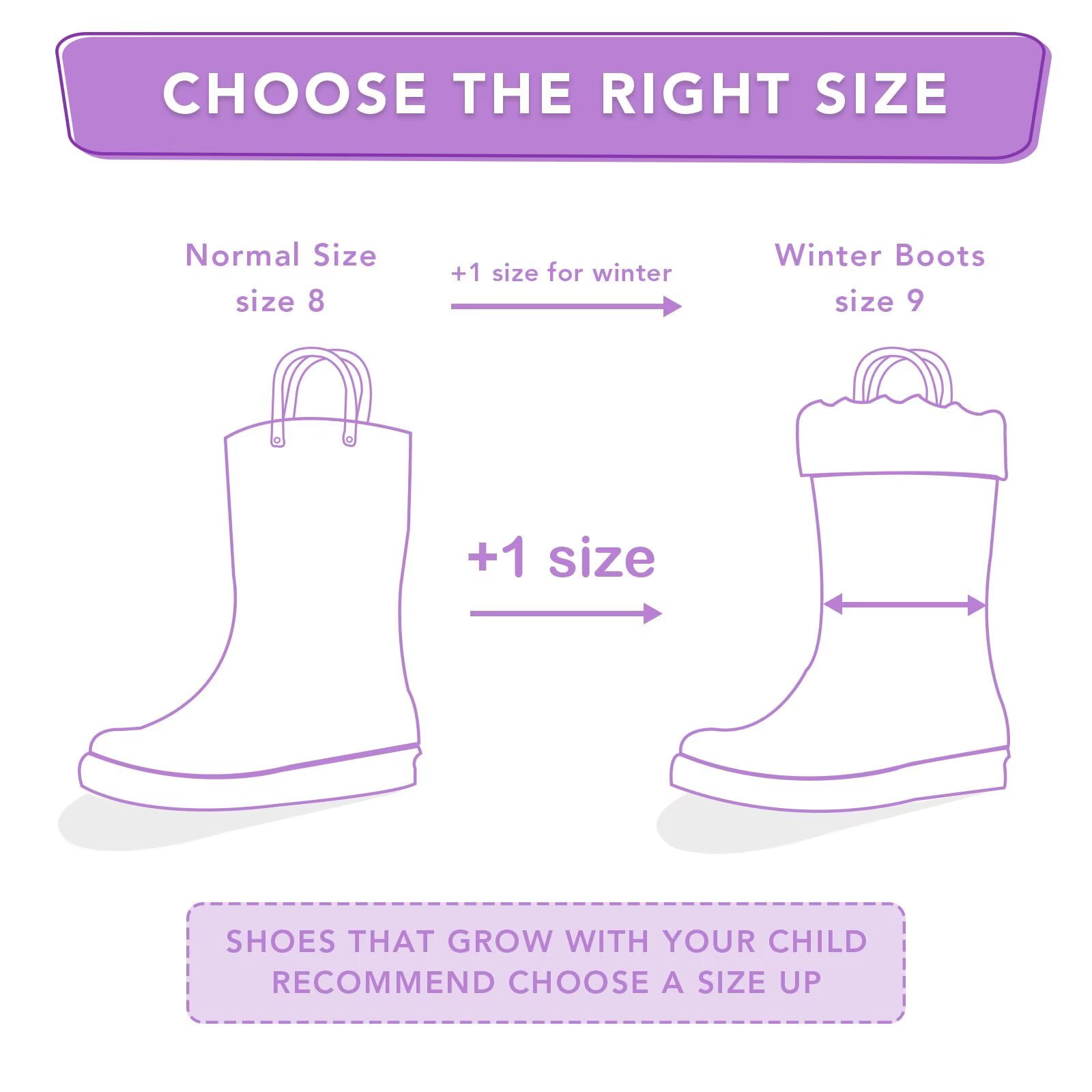 FUNCOO PLUS Girls Light Up Rain Boots Toddler Kids Warm Lined Winter Boots, Pink&purple, Big Kid Size 3