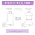 thumbnail image 4 of FUNCOO PLUS Girls Light Up Rain Boots Toddler Kids Warm Lined Winter Boots, Pink&purple, Little Kid Size 11, 4 of 6