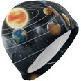 thumbnail image 1 of FYBTO Swimming Cap Universe Solar System Galaxy Planets Earth Unisex Adult FYBTO Polyester, 1 of 4