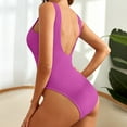 thumbnail image 4 of sovlvnd Summer Clearance Women Fashionista Lady Sexy Casual Loose Containing Chest Pad Solid Bikini Set Two Piece Swimsuit, 4 of 9