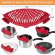 thumbnail image 2 of Silicone Adjustable Clip On Strainer Food Grade Heat Resistant Pot Drain Pan Liquid Drainer Kitchen Colander, 2 of 3